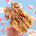 Load image into Gallery viewer, Galaxy Caramel Stuffed NYC Cookie