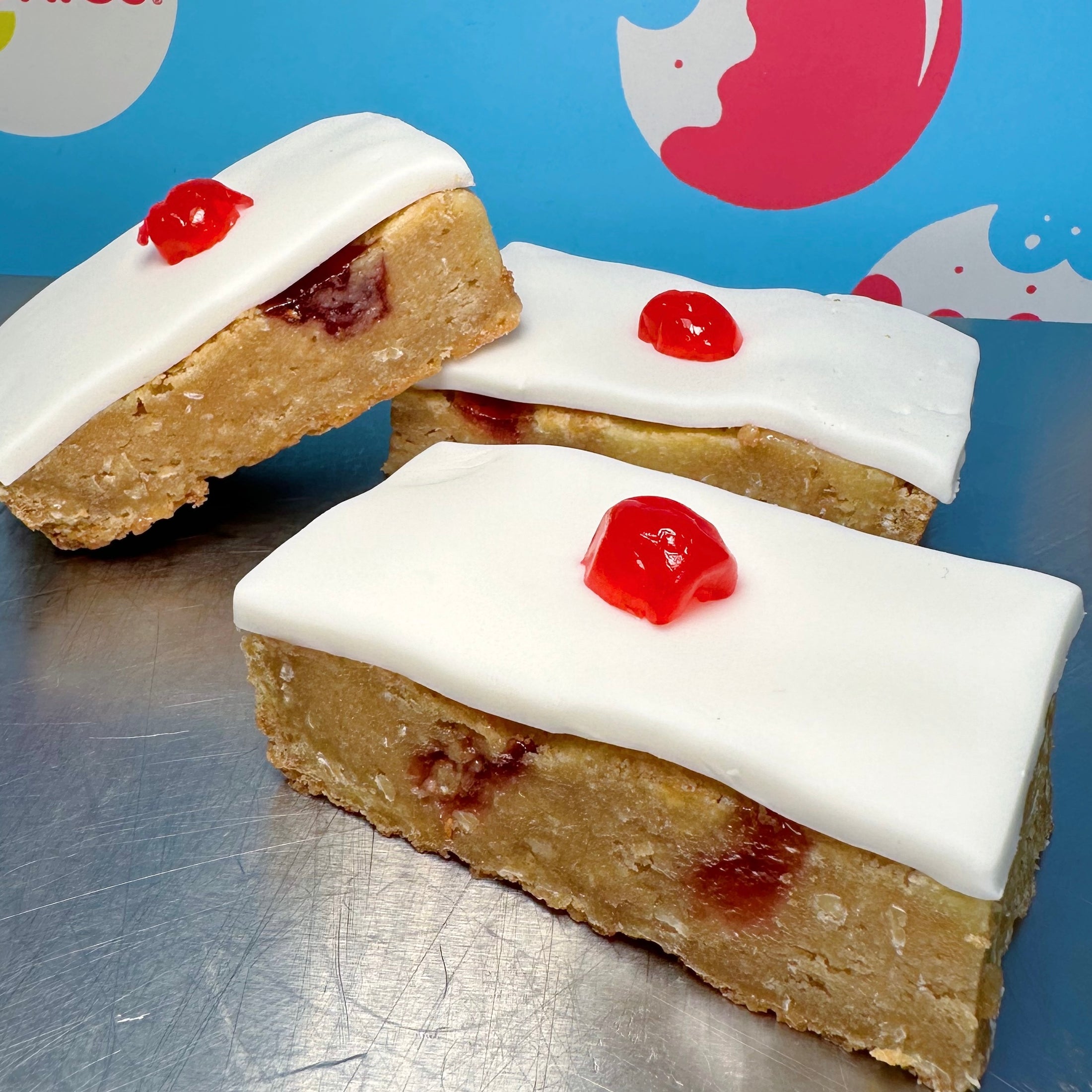 Bakewell Tart Chunky Cookie Slice