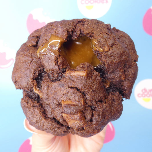 Super Choccy Caramel Stuffed NYC Cookie
