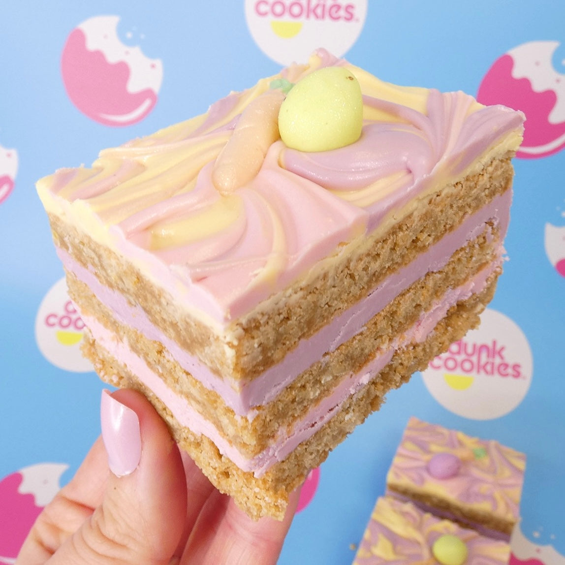 The (Not So Mini) Egg Pretty Pastel Vanilla Cookie Stack