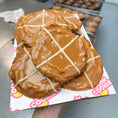 Load image into Gallery viewer, 'Hot Cross Bun' Cinnamon Frosted Cookie
