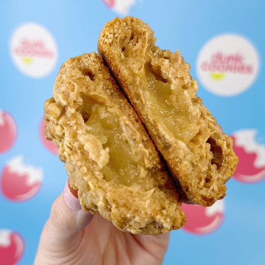 Apple Crumble Stuffed NYC Cookie