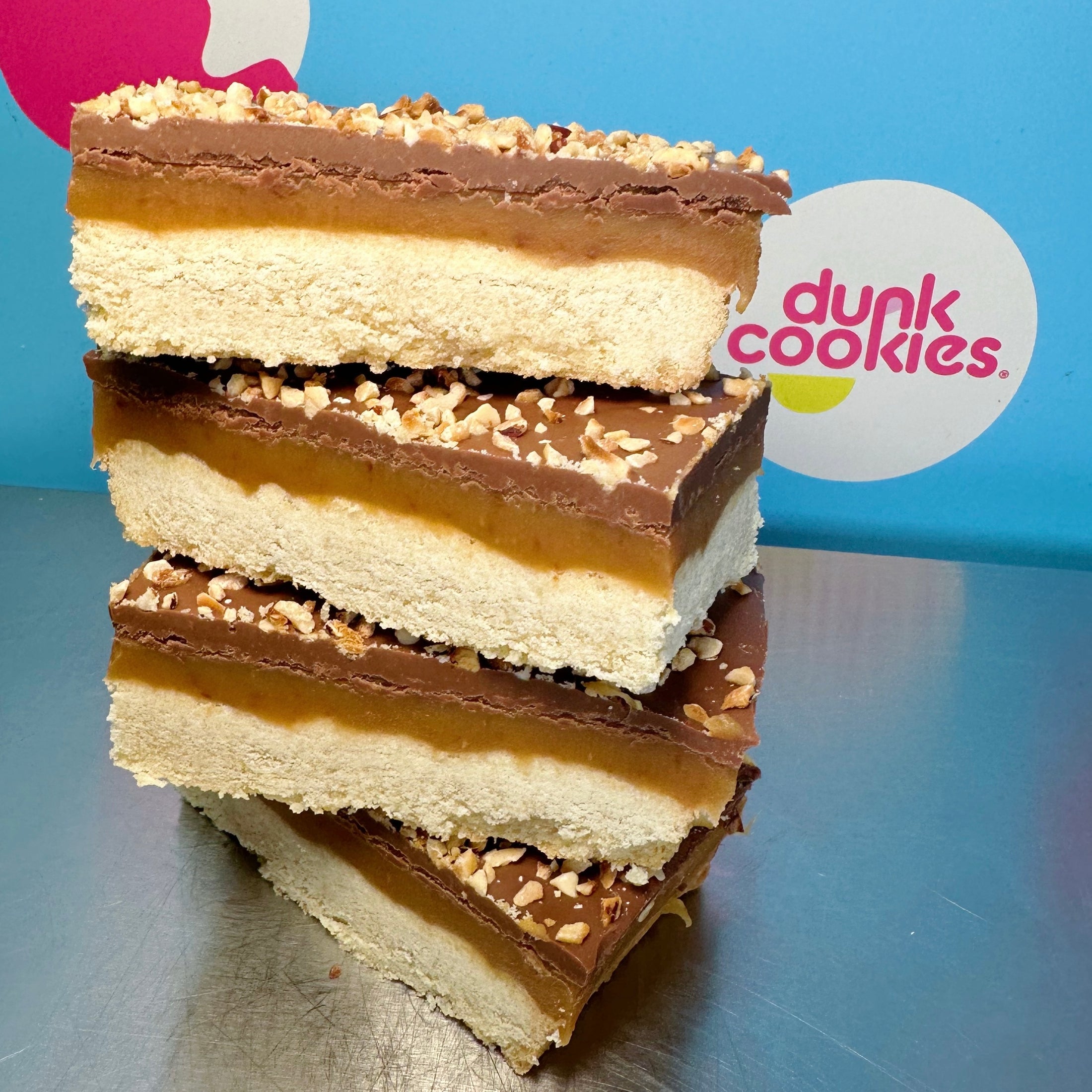 Praline Millionaire Shortbread Slice