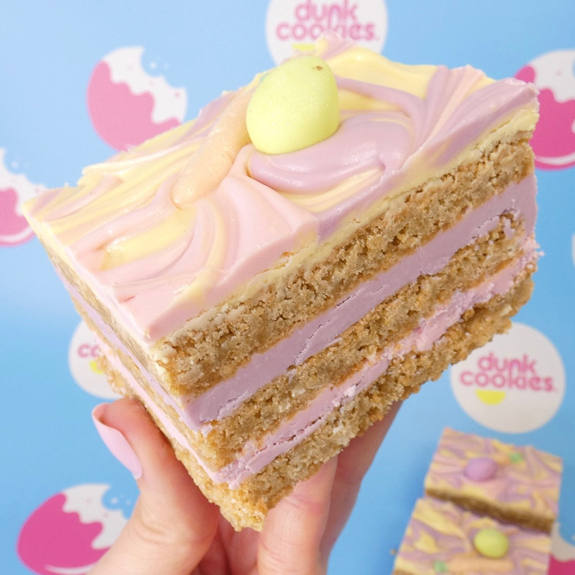 The (Not So Mini) Egg Pretty Pastel Vanilla Cookie Stack