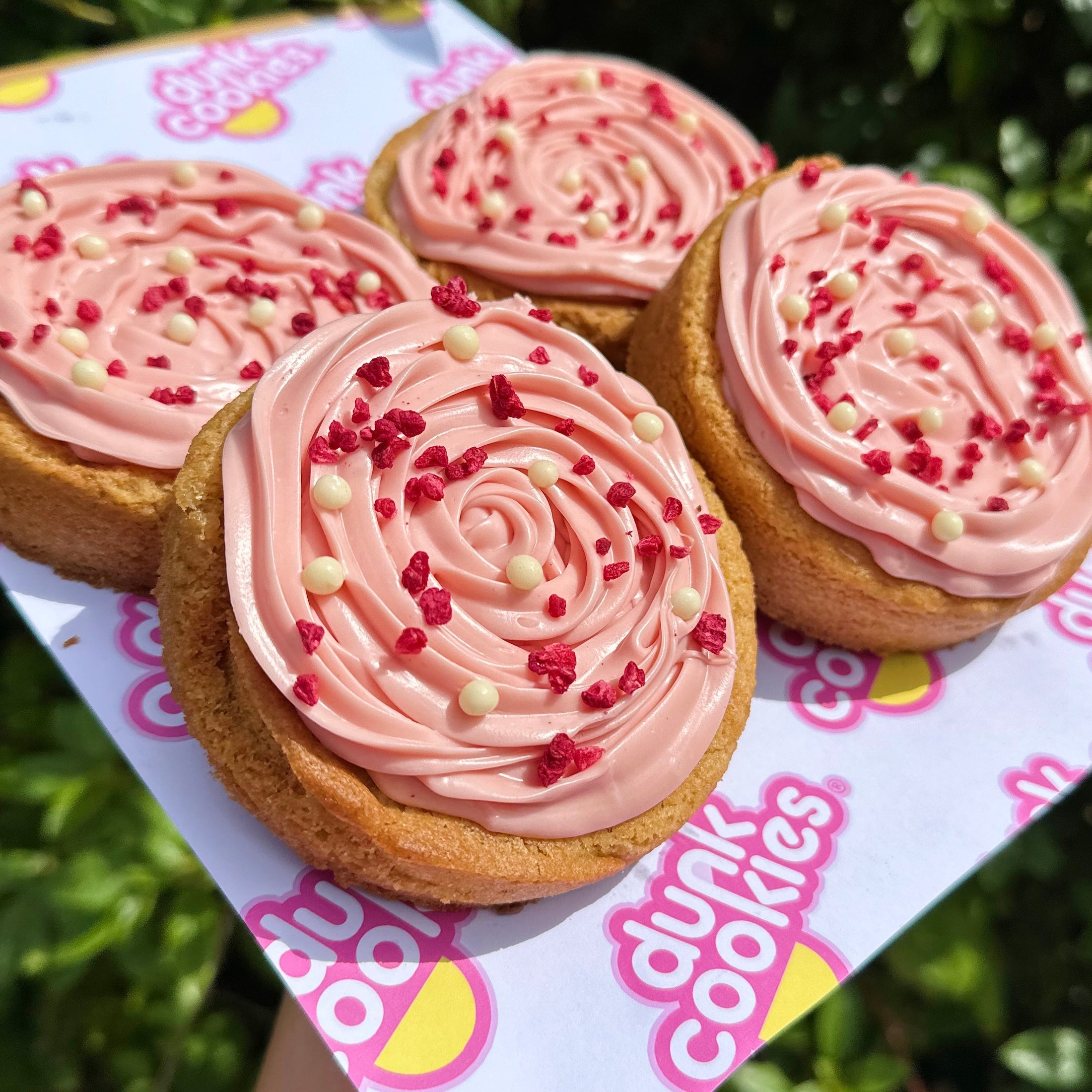 Raspberry White Chocolate Decadunk Cookie