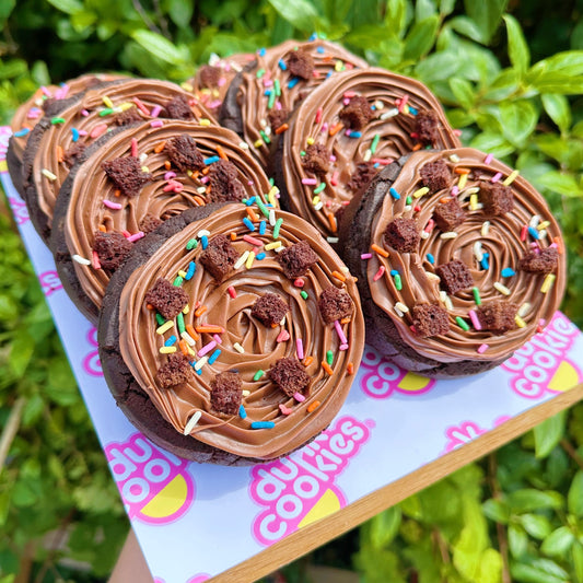 Chocolate Funfetti Fudge Brownie Decadunk Cookie