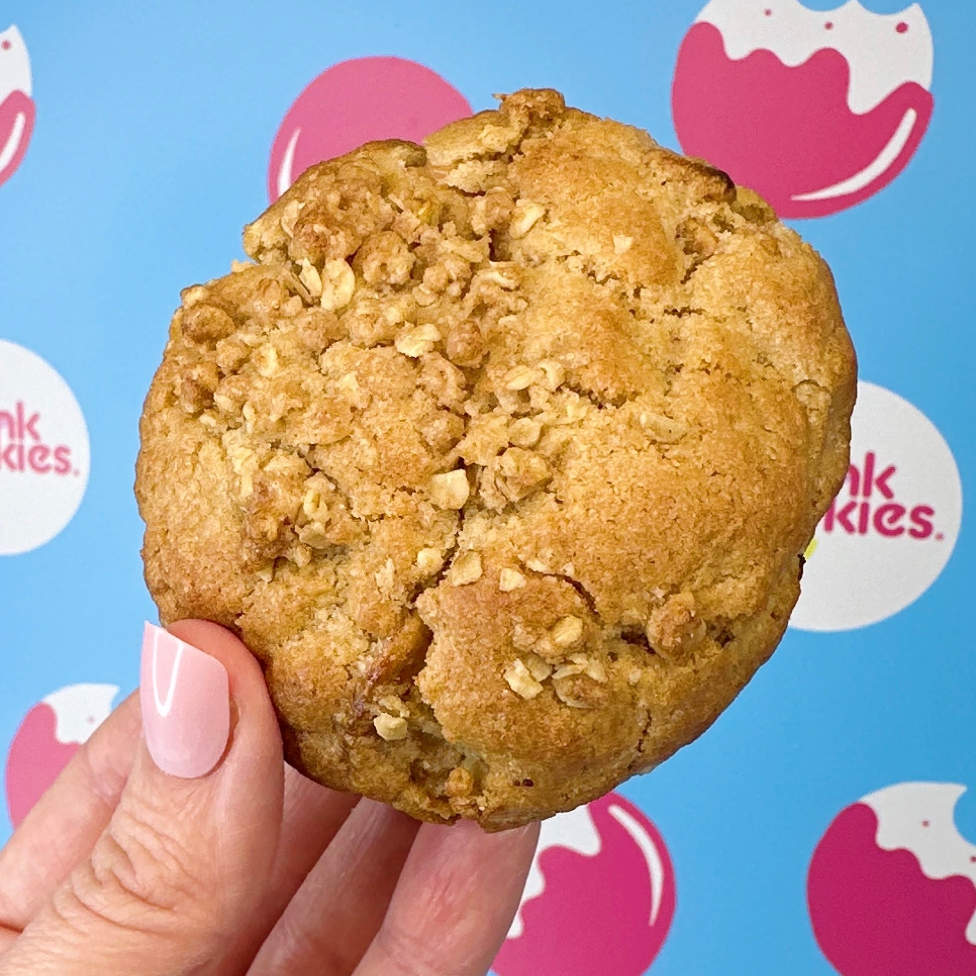 Apple Crumble Stuffed NYC Cookie