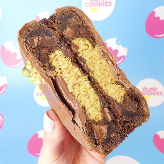 Chocolate Dubai Chocolate Pistachio Stuffed Deep Dish Cookie