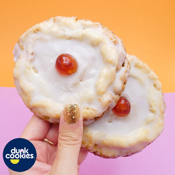 Bakewell Tart Frosted Cookie