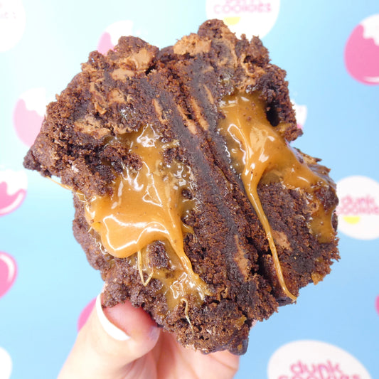 Super Choccy Caramel Stuffed NYC Cookie