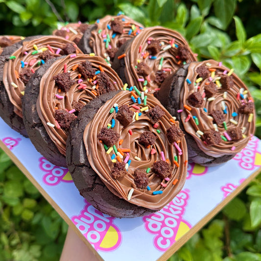 Chocolate Funfetti Fudge Brownie Decadunk Cookie