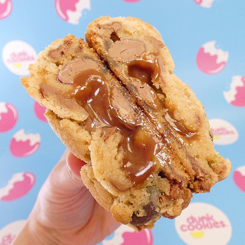 Galaxy Caramel Stuffed NYC Cookie