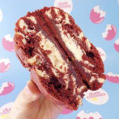 Red Velvet Stuffed NYC Cookie